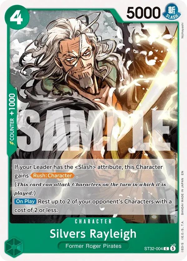 Silvers Rayleigh GREEN Roronoa Zoro card