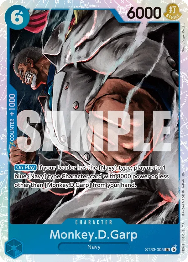 Monkey.D.Garp BLUE Kuzan card