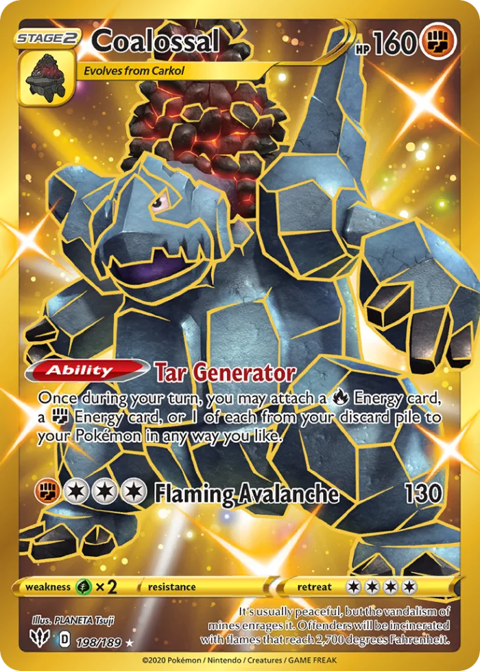 Coalossal #198 Darkness Ablaze Pokemon card