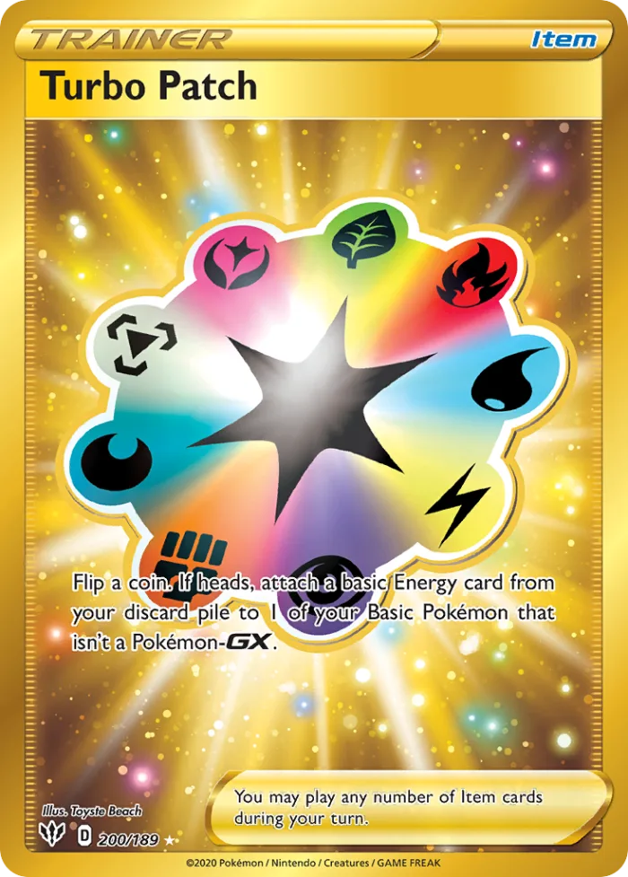 Turbo Patch #200 Darkness Ablaze Pokemon card
