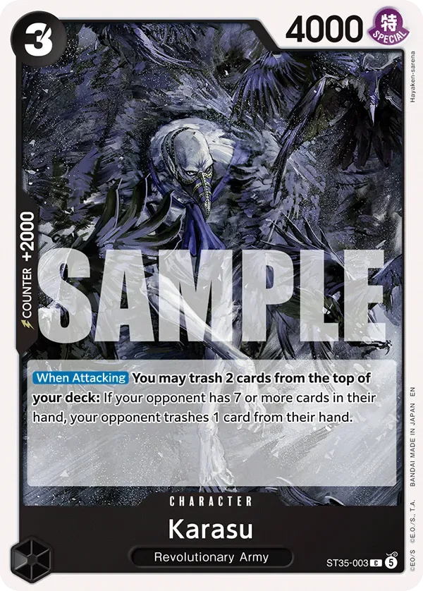 Karasu RED/BLACK Sabo card
