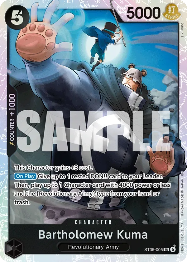 Bartholomew Kuma RED/BLACK Sabo card