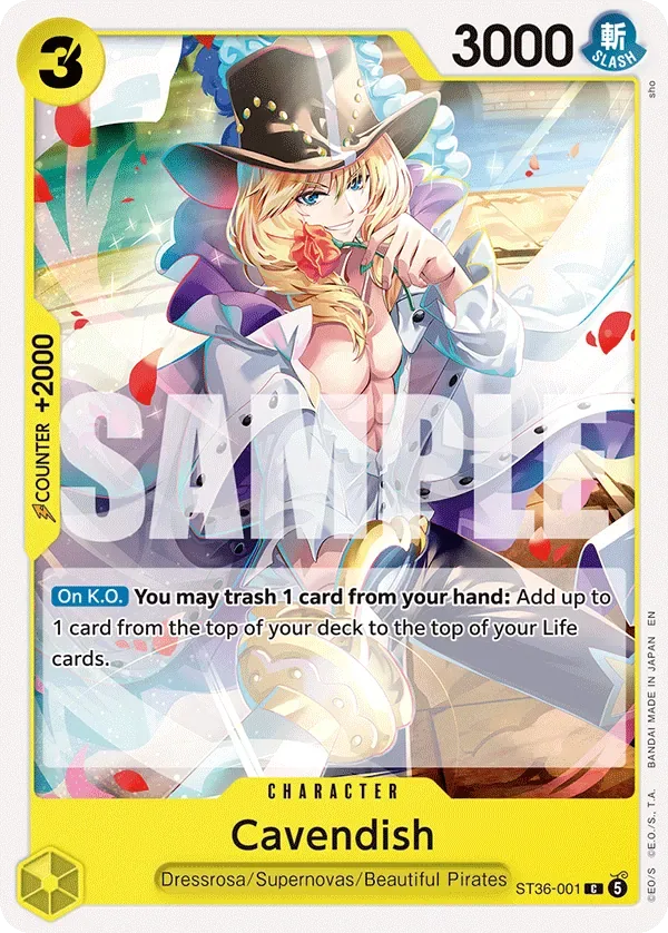 Cavendish YELLOW Eustass"Captain"Kid card