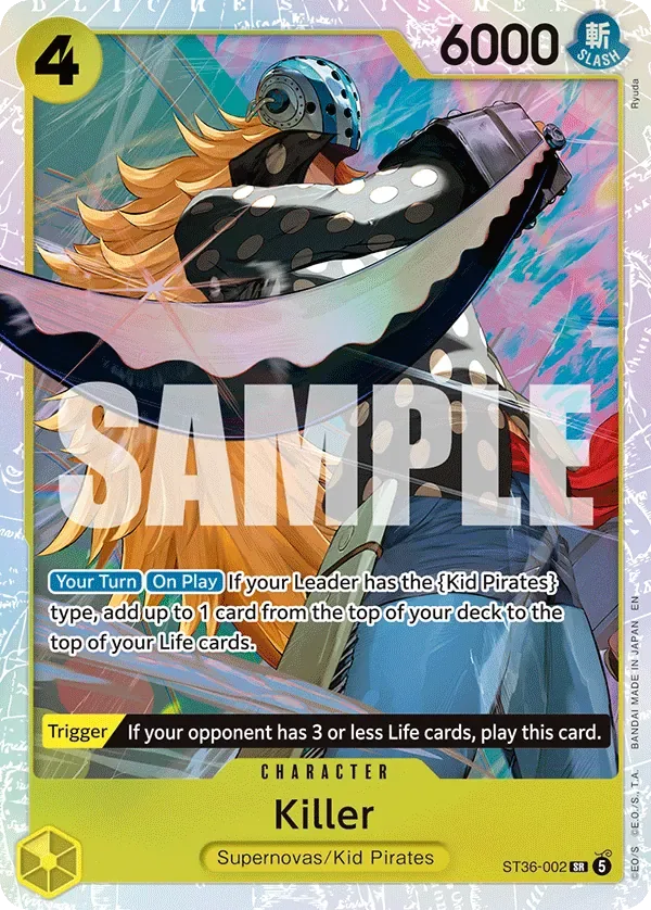 Killer YELLOW Eustass"Captain"Kid card