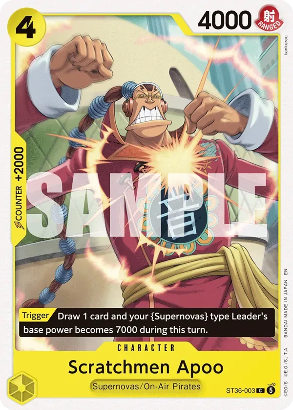 Scratchmen Apoo YELLOW Eustass"Captain"Kid card
