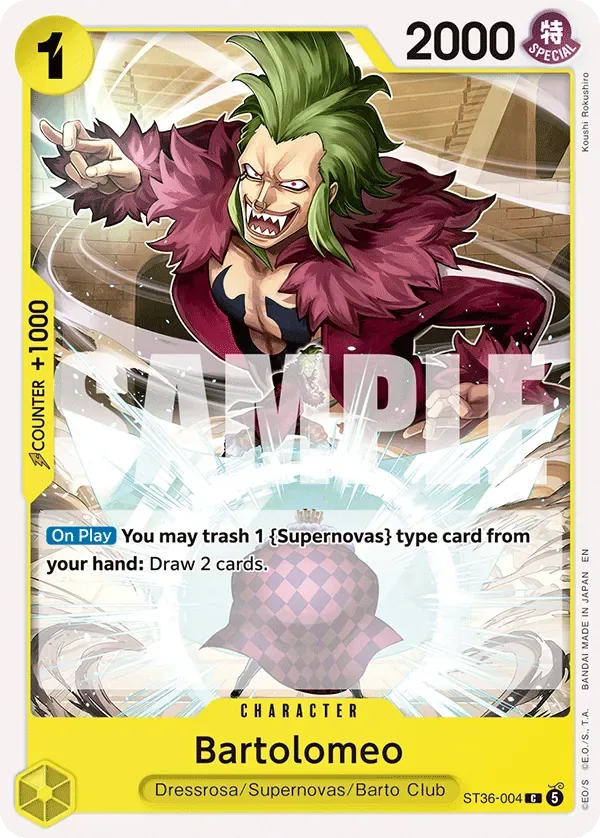 Bartolomeo YELLOW Eustass"Captain"Kid card