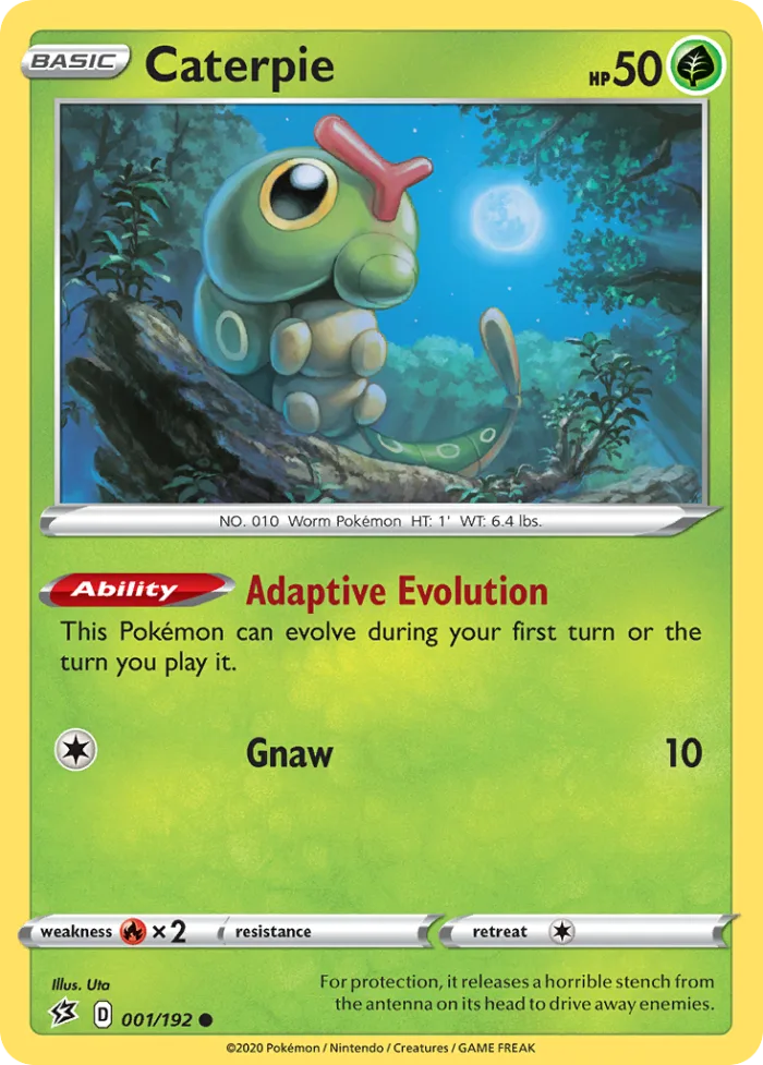 Caterpie #1 Rebel Clash Pokemon card