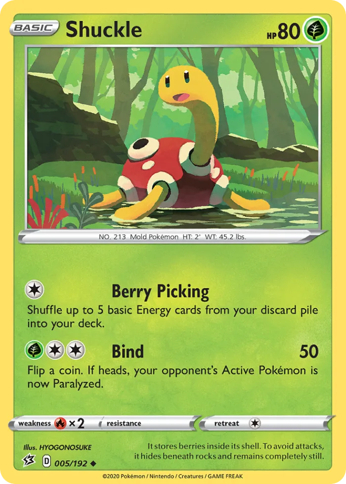 Shuckle #5 Rebel Clash Pokemon card