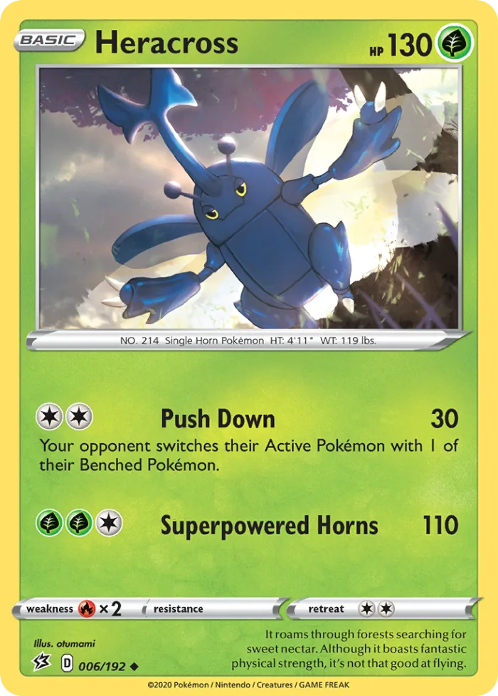 Heracross #6 Rebel Clash Pokemon card