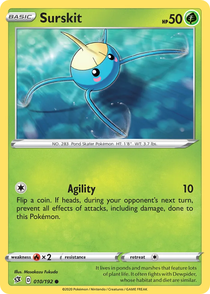 Surskit #10 Rebel Clash Pokemon card