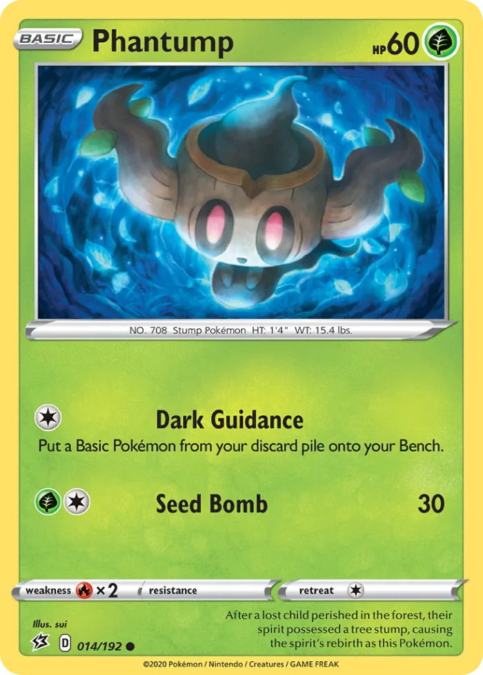 Phantump #14 Rebel Clash Pokemon card