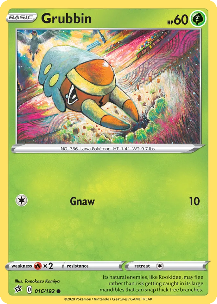 Grubbin #16 Rebel Clash Pokemon card