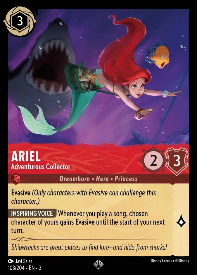 Ariel #103 Into the Inklands Disney Lorcana card