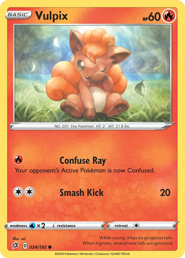 Vulpix #24 Rebel Clash Pokemon card