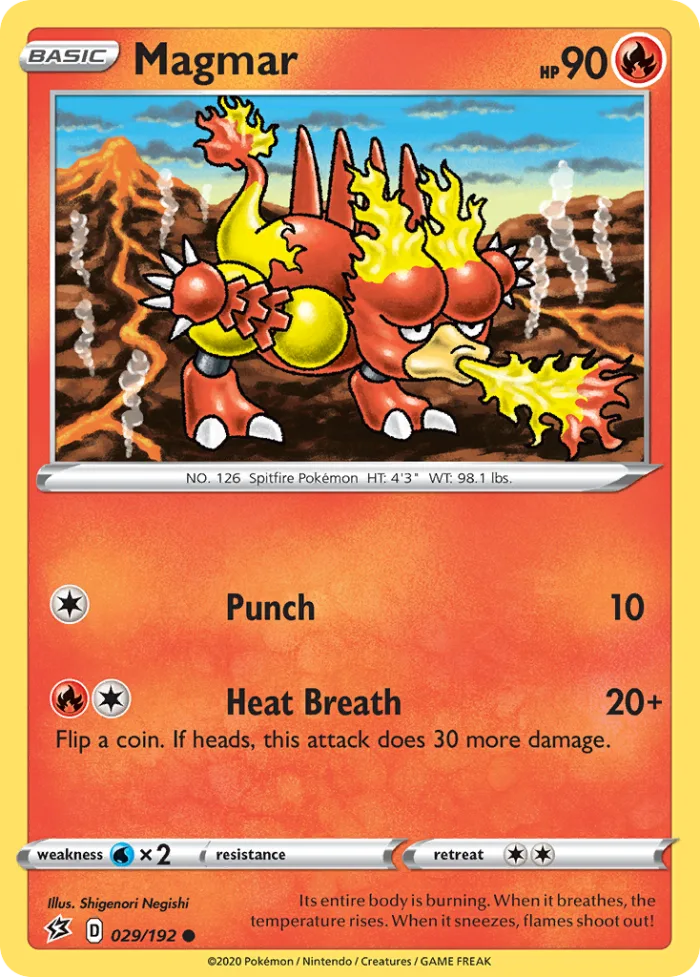 Magmar #29 Rebel Clash Pokemon card