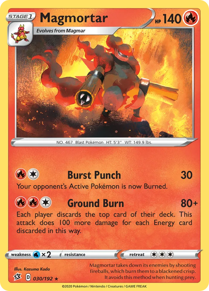 Magmortar #30 Rebel Clash Pokemon card