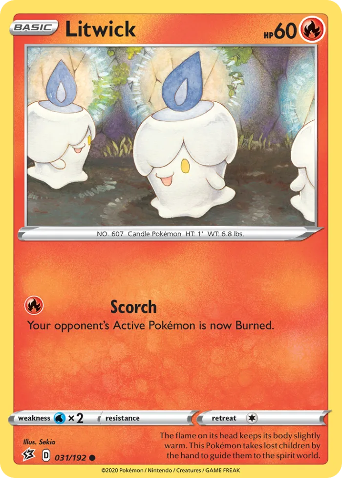 Litwick #31 Rebel Clash Pokemon card