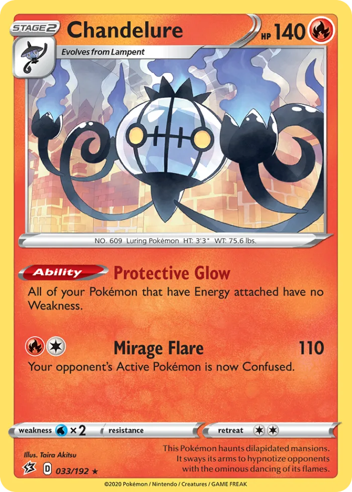 Chandelure #33 Rebel Clash Pokemon card