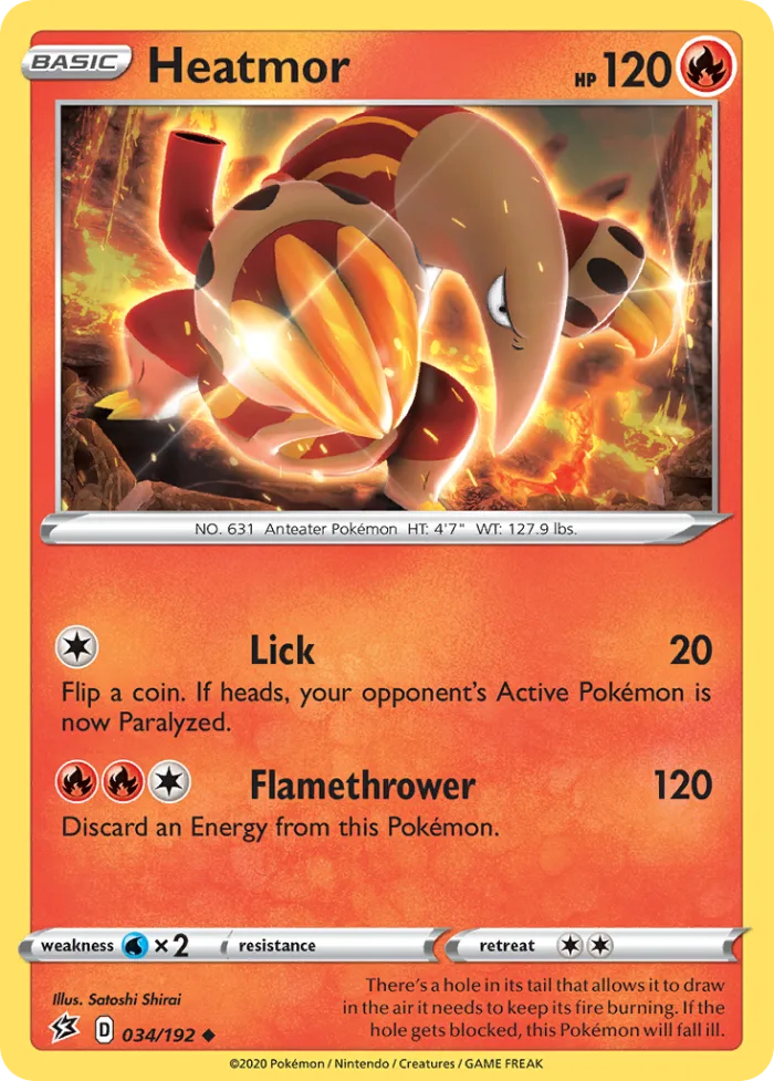 Heatmor #34 Rebel Clash Pokemon card