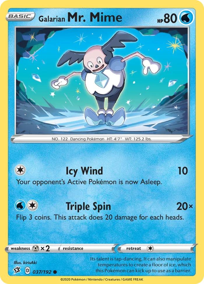 Galarian Mr. Mime #37 Rebel Clash Pokemon card