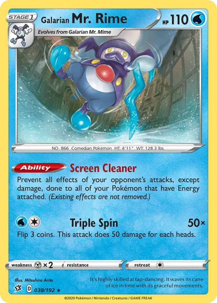 Galarian Mr. Rime #38 Rebel Clash Pokemon card