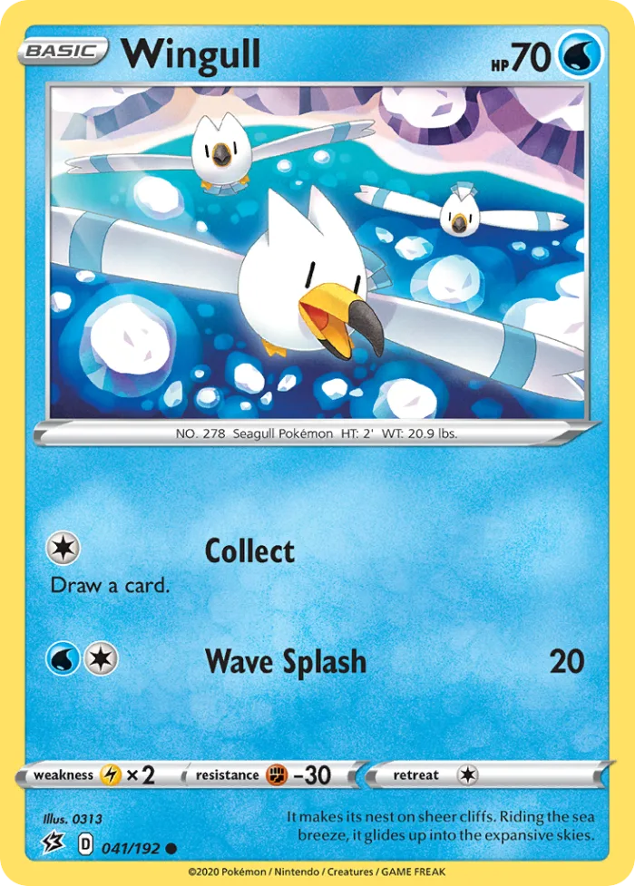 Wingull #41 Rebel Clash Pokemon card