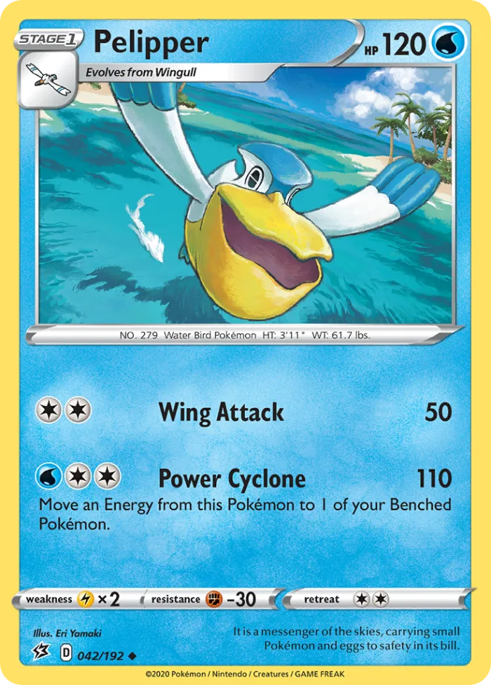Pelipper #42 Rebel Clash Pokemon card