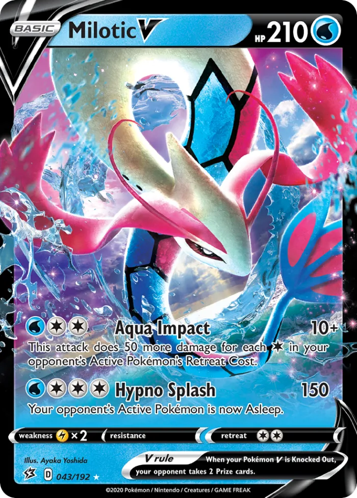 Milotic V #43 Rebel Clash Pokemon card
