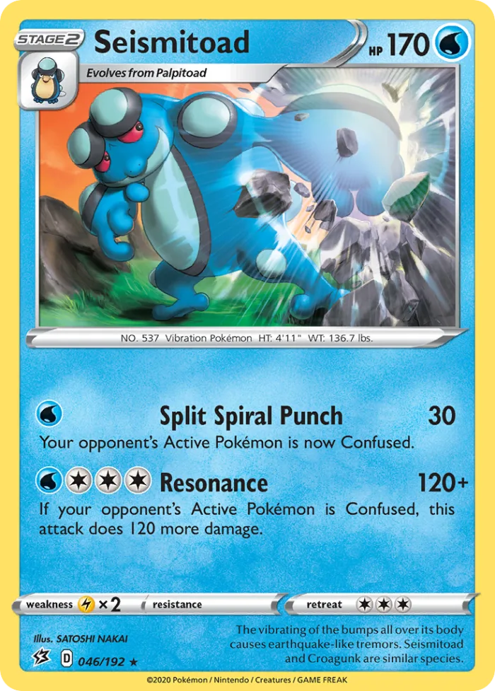 Seismitoad #46 Rebel Clash Pokemon card