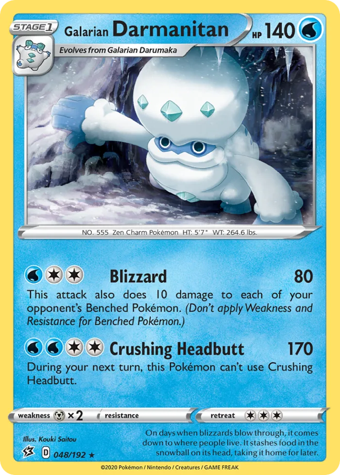 Galarian Darmanitan #48 Rebel Clash Pokemon card