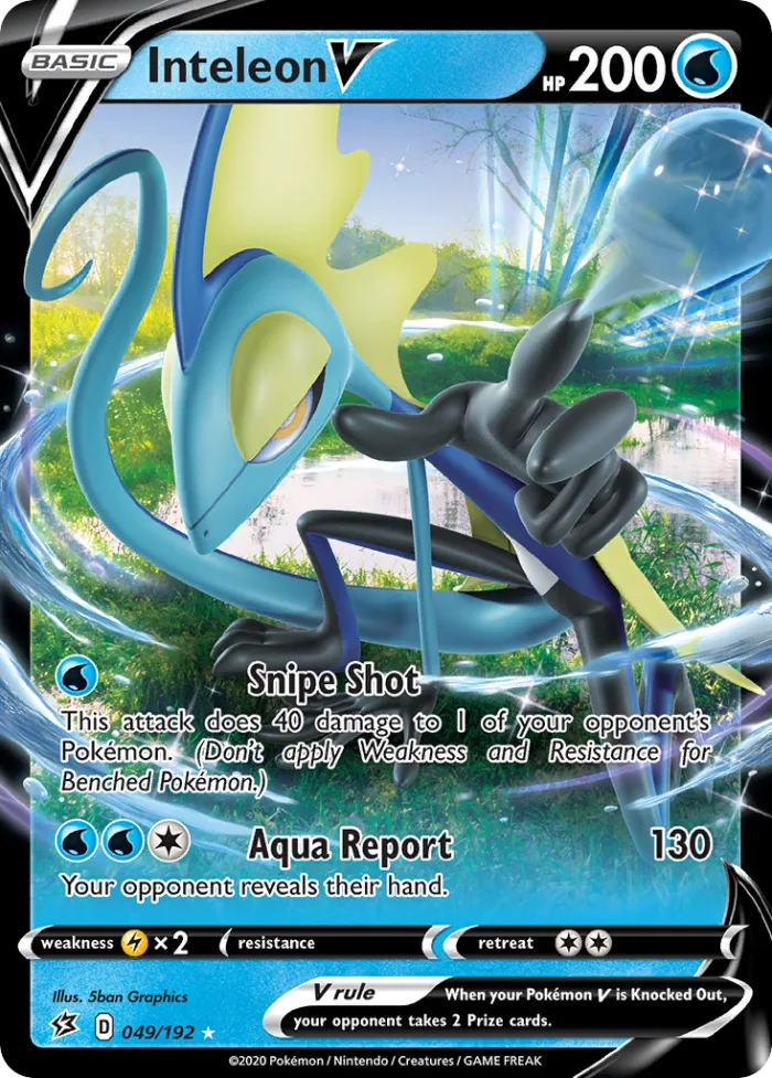 Inteleon V #49 Rebel Clash Pokemon card