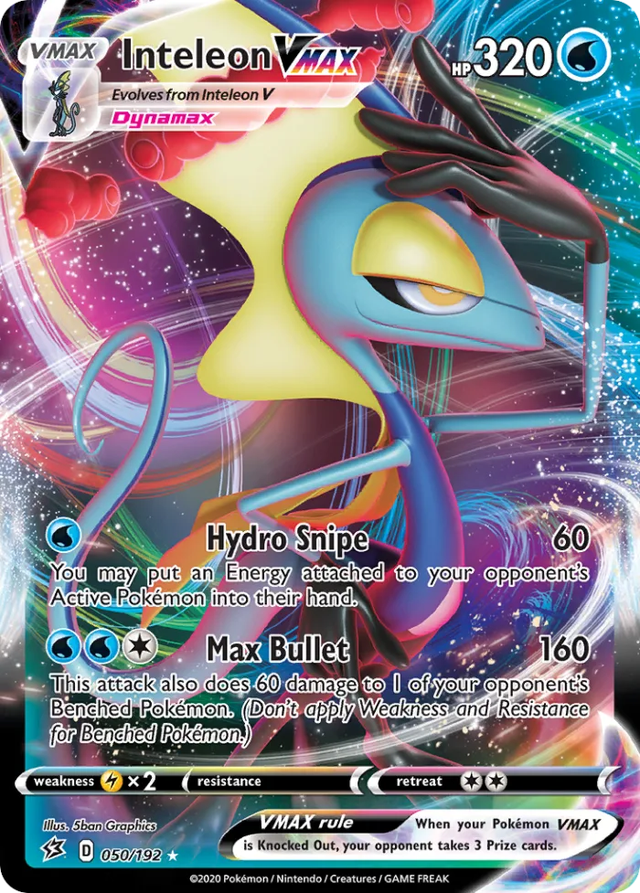 Inteleon VMAX #50 Rebel Clash Pokemon card