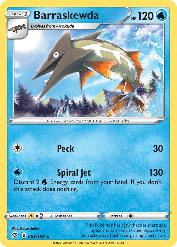 Barraskewda #53 Rebel Clash Pokemon card