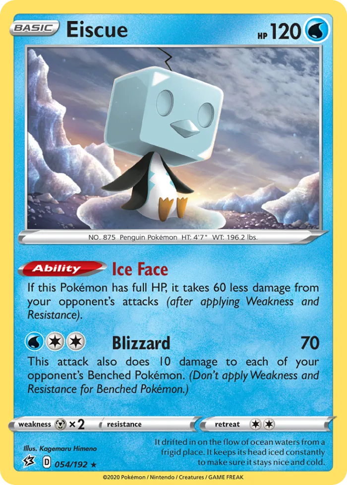 Eiscue #54 Rebel Clash Pokemon card