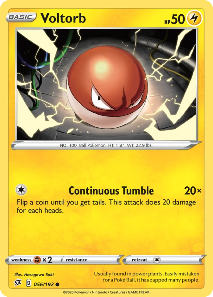 Voltorb #56 Rebel Clash Pokemon card