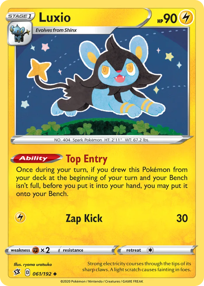 Luxio #61 Rebel Clash Pokemon card