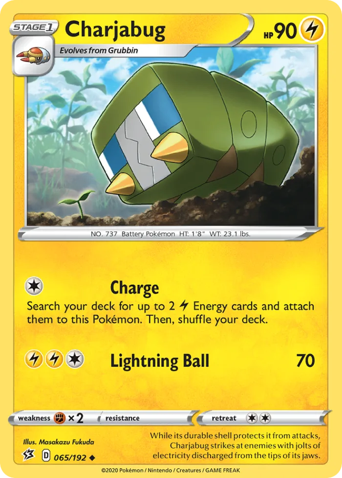 Charjabug #65 Rebel Clash Pokemon card