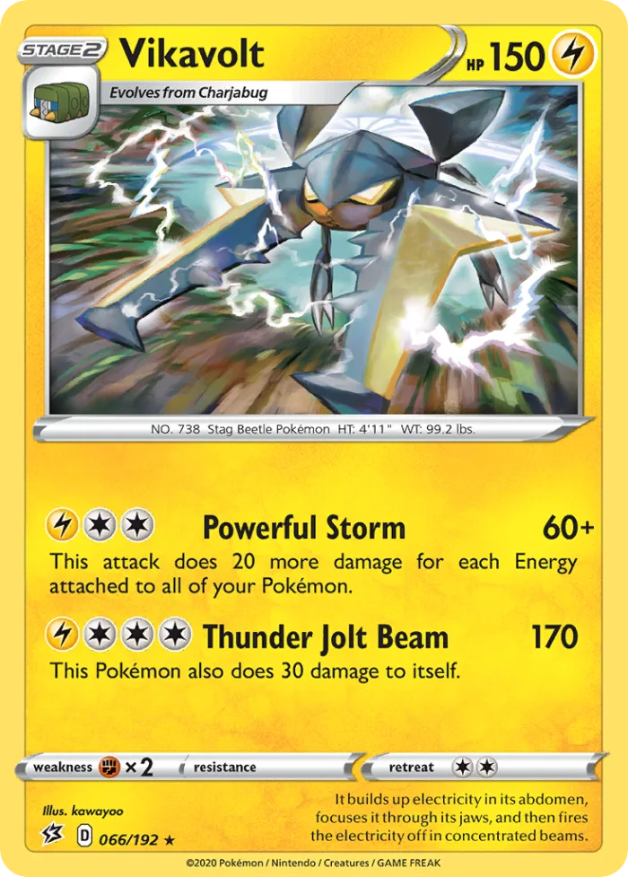 Vikavolt #66 Rebel Clash Pokemon card