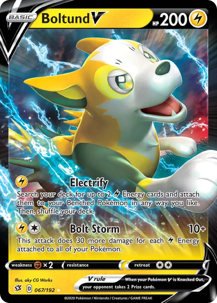 Boltund V #67 Rebel Clash Pokemon card