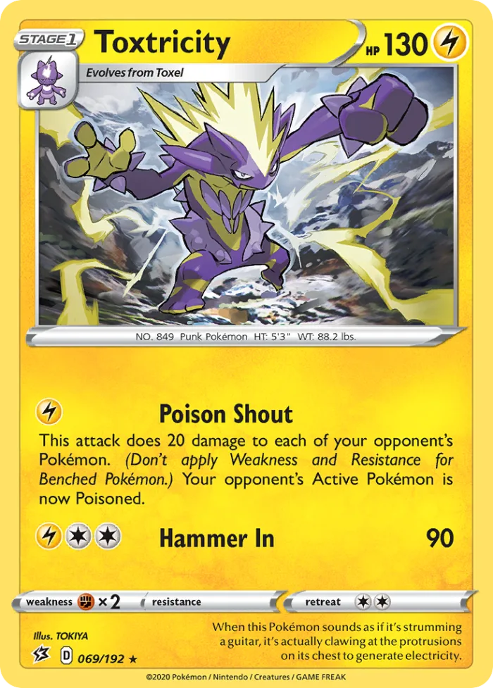 Toxtricity #69 Rebel Clash Pokemon card