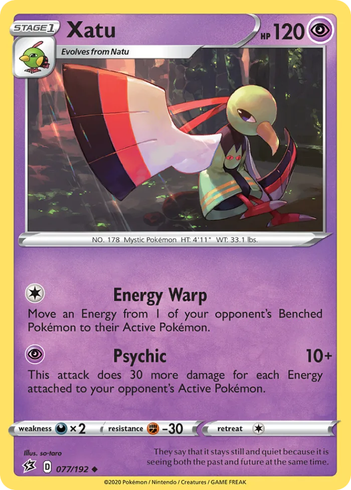Xatu #77 Rebel Clash Pokemon card