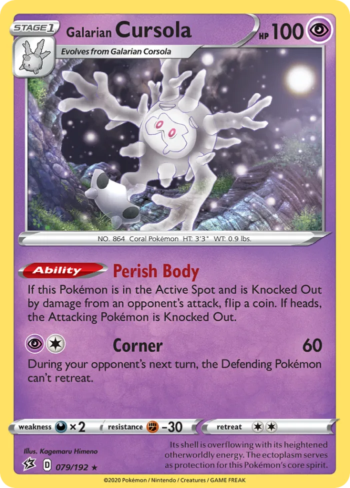 Galarian Cursola #79 Rebel Clash Pokemon card