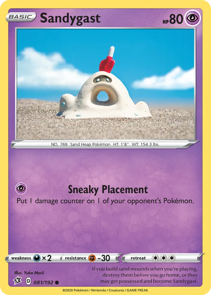 Sandygast #81 Rebel Clash Pokemon card