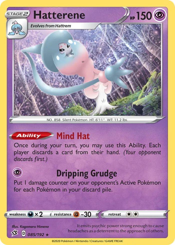 Hatterene #85 Rebel Clash Pokemon card
