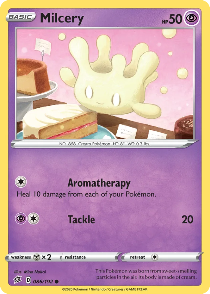 Milcery #86 Rebel Clash Pokemon card
