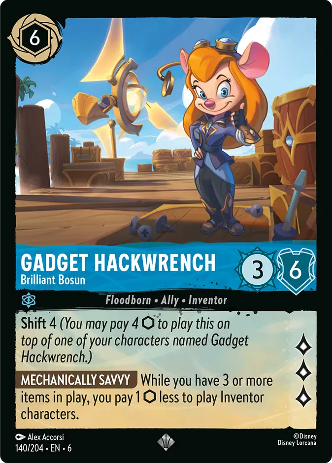 Gadget Hackwrench #140 Azurite Sea Disney Lorcana card