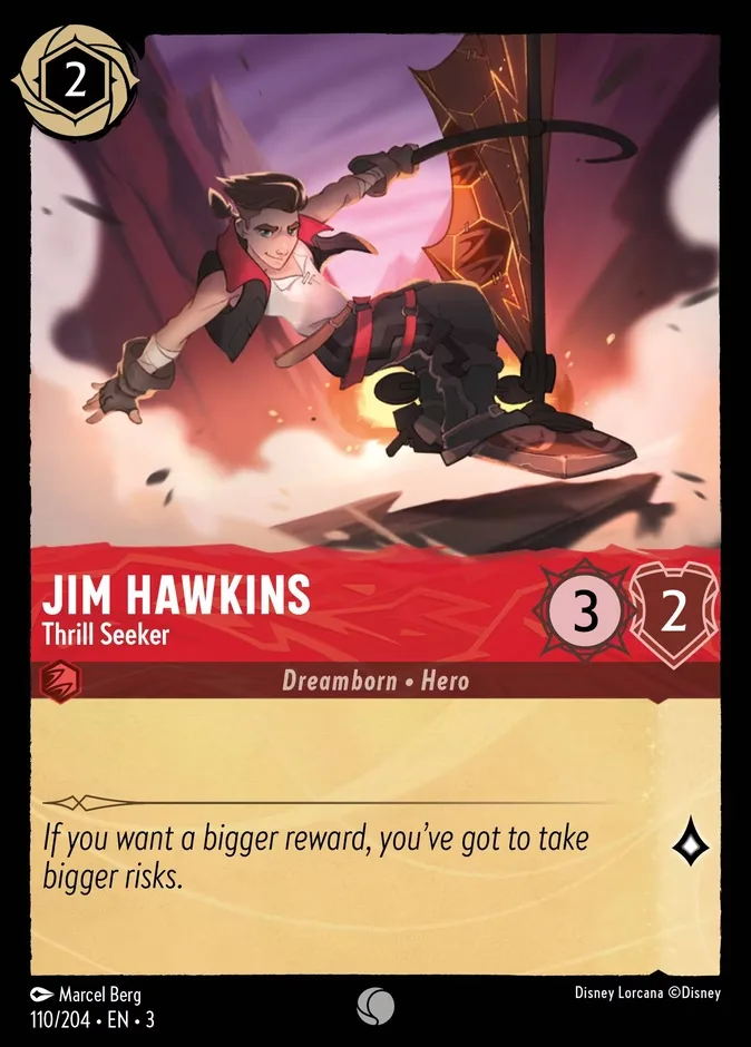 Jim Hawkins #110 Into the Inklands Disney Lorcana card