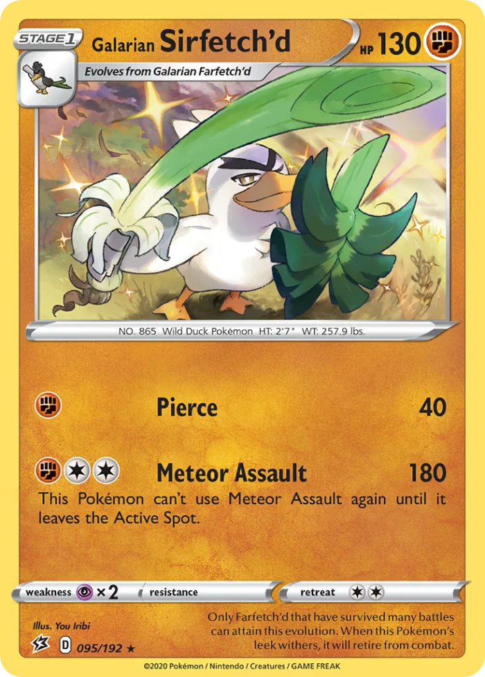 Galarian Sirfetch'd #95 Rebel Clash Pokemon card