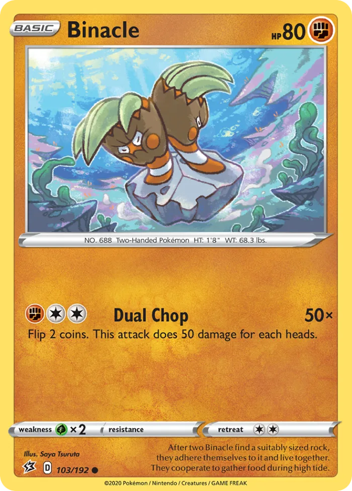 Binacle #103 Rebel Clash Pokemon card