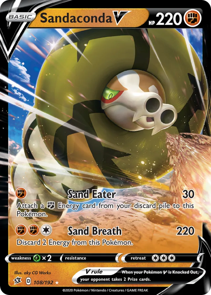 Sandaconda V #108 Rebel Clash Pokemon card